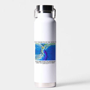 Tsunami Puerto Rico Trench Plate Tectonics Earth Trinkflasche
