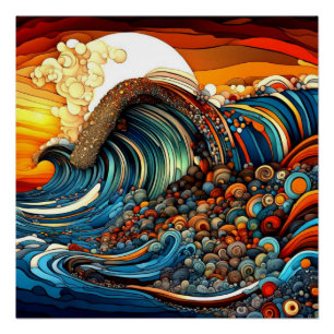 Tsunami-Welle Poster