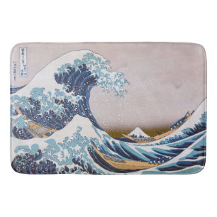 Tsunami-Welle vor Kanagawa Japan von Hokusai Badematte