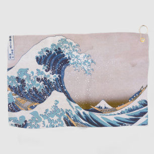 Tsunami-Welle vor Kanagawa Japan von Hokusai Golfhandtuch