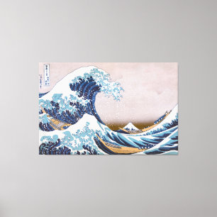 Tsunami-Welle vor Kanagawa Japan von Hokusai Leinwanddruck