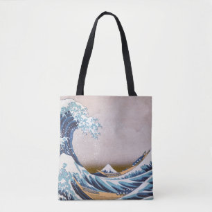 Tsunami-Welle vor Kanagawa Japan von Hokusai Tasche