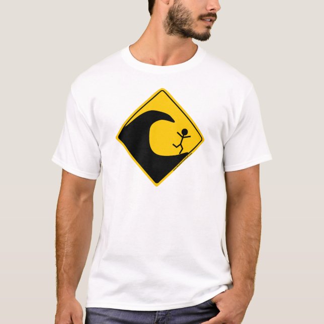 Tsunami-Wetter-Warnungs-Waren und Kleidung T-Shirt (Vorderseite)