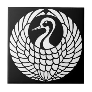 Tsuru Crane tile Fliese