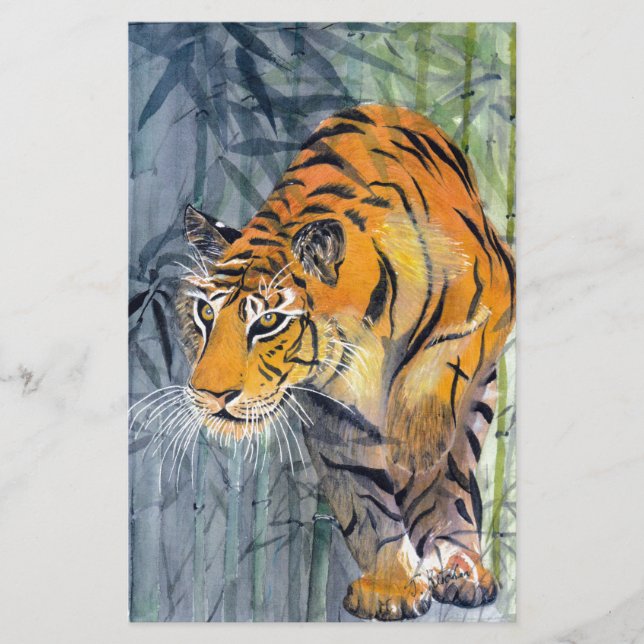 Tsuyako Tiger Briefpapier (Vorderseite)