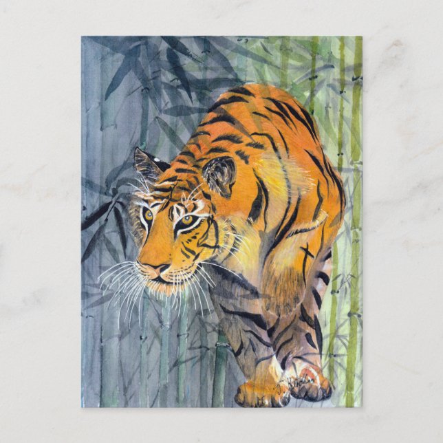 Tsuyako Tiger Postkarte (Vorderseite)