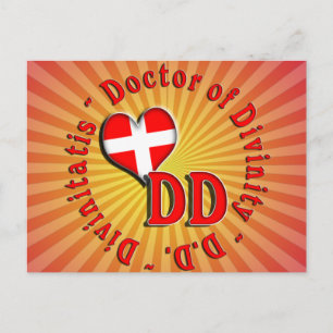 TT CIRCULAR ACRONYM LOGO DOKTOR DER DIVINITÄT POSTKARTE