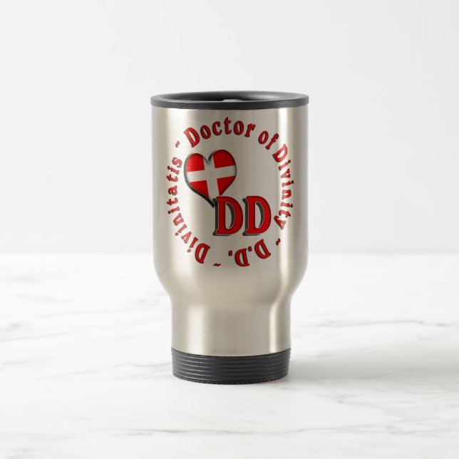 TT CIRCULAR ACRONYM LOGO DOKTOR DER DIVINITÄT REISEBECHER (Mittel)