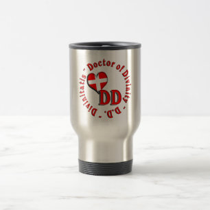 TT CIRCULAR ACRONYM LOGO DOKTOR DER DIVINITÄT REISEBECHER