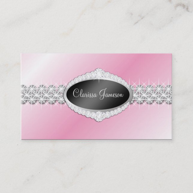 TT-Diamant Bliss-Emblem-Foto-Karte Visitenkarte (Vorderseite)