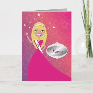 TT-Fräulein Beauty Prinzessin Blonde   Congratz Karte