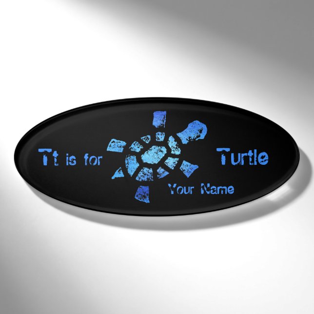 Tt ist für Schildkröte Namenschild (Vorderseite)