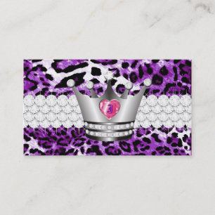 TT vervollkommnen Prinzessin Purple Leopard Faux Visitenkarte