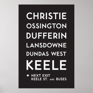 TTC - Bloor-Danforth Christie Plakat