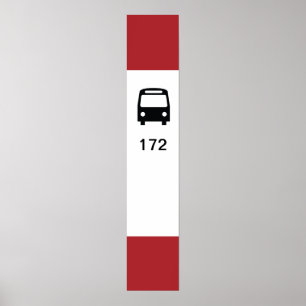 TTC Bushaltestelle-Plakat mit kundengerechtem Weg Poster