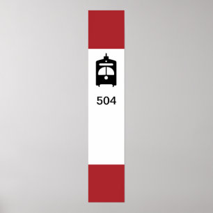 TTC Streetcar-Endplakat mit personalisiertem Weg # Poster