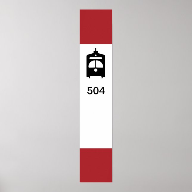 TTC Streetcar Stopp Poster mit Personalisierter Ro (Vorne)