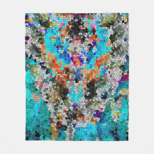 TTEQOTGCubismusINV SGDRKDP BLAU Fleecedecke
