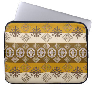 Tthnic afrikanische Stammes- Adinkra Symbole Laptopschutzhülle