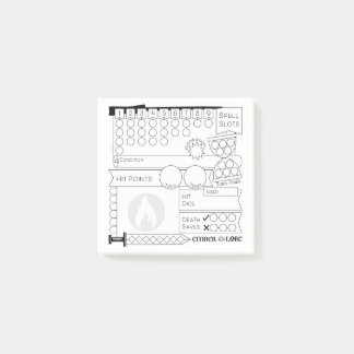 TTRPG-Zeichentracker (HP, Zauber, Turns) Post-it Klebezettel