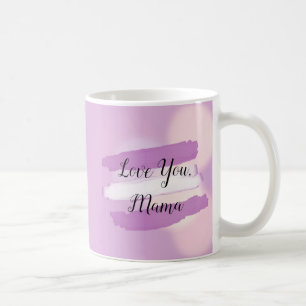 Tu aimes maman, café blanc et violet Mug