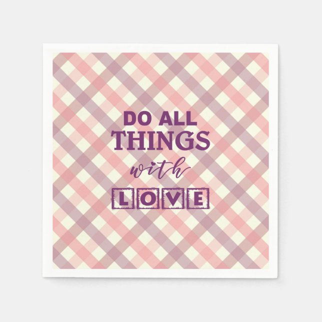 Tu ALLES MIT LIEBE! Serviette (Vorderseite)
