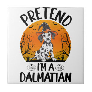 Tu als Dalmatiner-Hund Halloween (3) Fliese