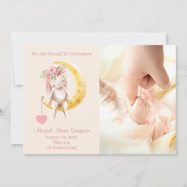 Tu as accroché le Faire-part de naissance photo de (Devant)