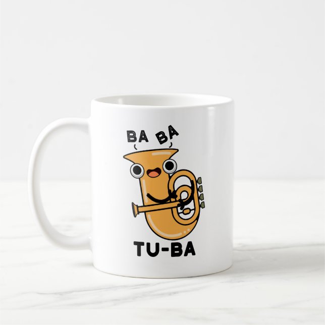 Tu-ba Funny Tuba Puns Kaffeetasse (Links)