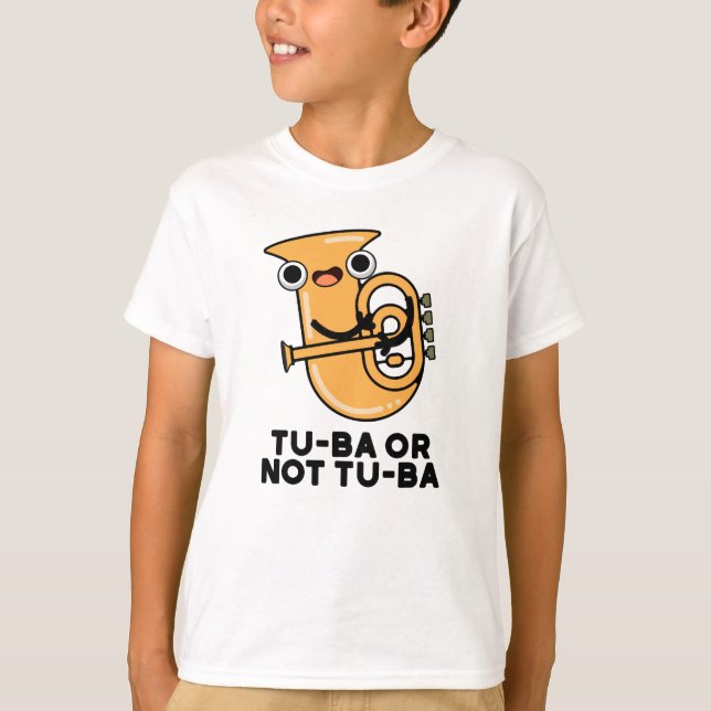 Tu-ba oder nicht Tu-ba Funny Shakespeare Tuba Pun T-Shirt (Vorderseite)