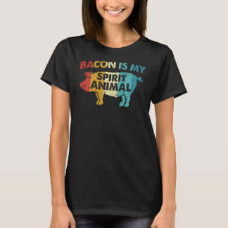 Tu Bacon ist mein Geist Tierkostüm Retro Schweinef T-Shirt