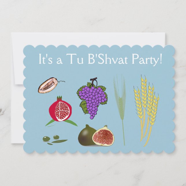 Tu Bishvat - 7 Minuten Einladung (Vorderseite)