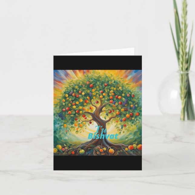 Tu Bishvat Happy New Year For Trees  Karte (Vorderseite)