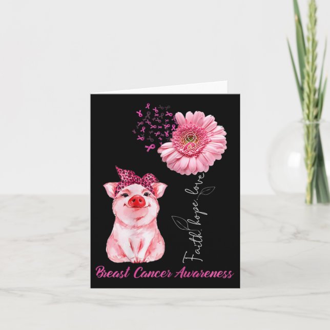 Tu Breast Cancer Awareness Costume Daisy Ribbon Pi Karte (Vorderseite)