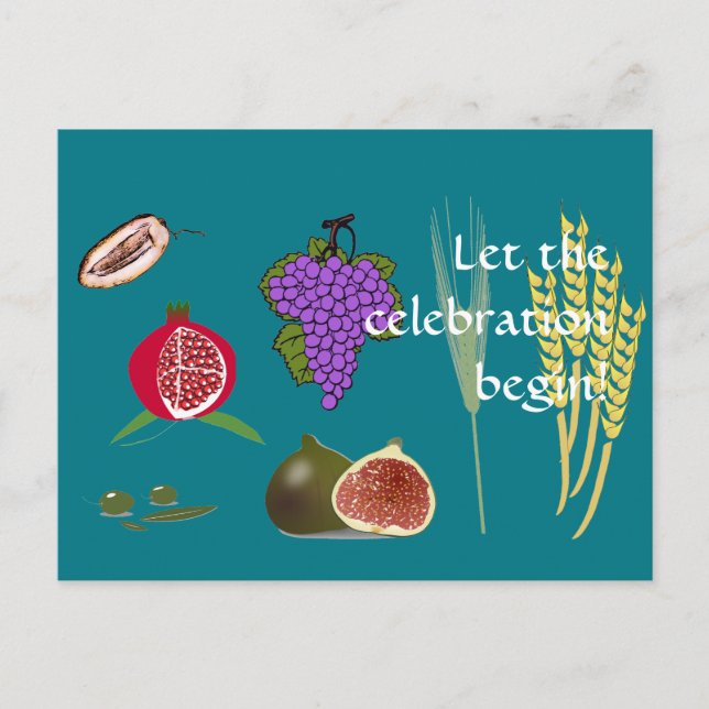 Tu B'Shvat Postkarte (Vorderseite)