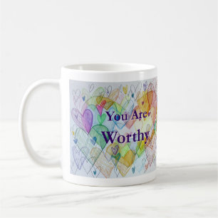 Tu Es Digne Coeur Café Mug