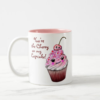 "Tu es la cerise sur mon Cupcake !" Kawaii Mug