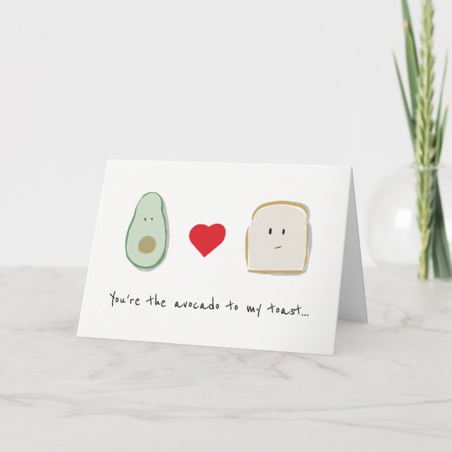 Tu es l'avocat de ma carte d'anniversaire de toast (Devant)