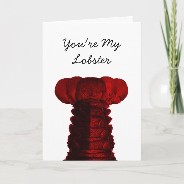 Tu es ma carte de Saint Valentin au homard (Devant)