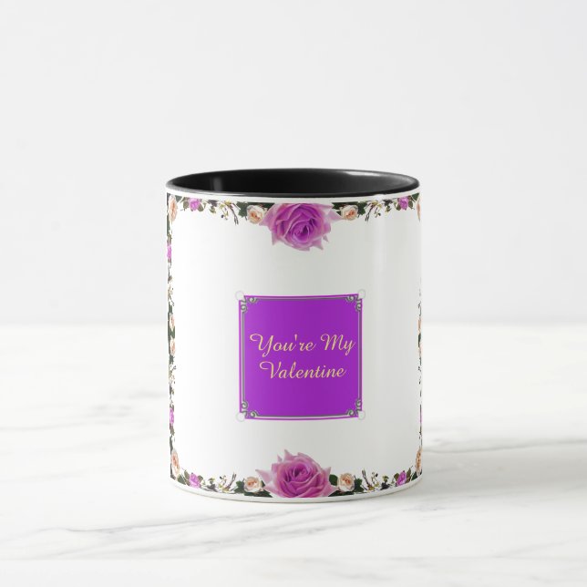 Tu es ma tasse de café violet Valentine (Centre)