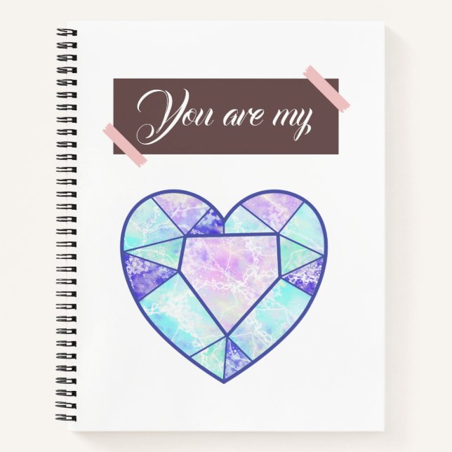 Tu es mon coeur | Carnet diamant (Devant)