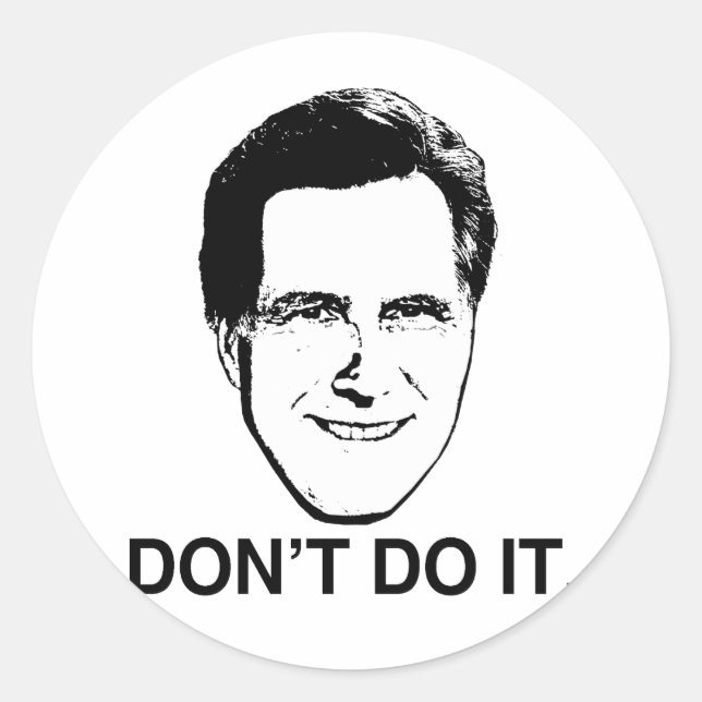 Tu es nicht Romney.png Runder Aufkleber (Vorderseite)