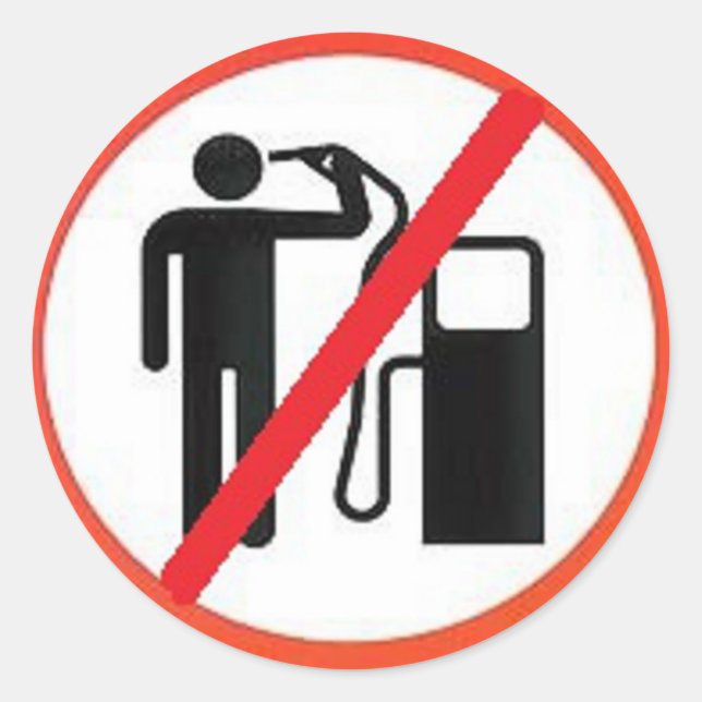 Tu es nicht! runder aufkleber (Vorderseite)