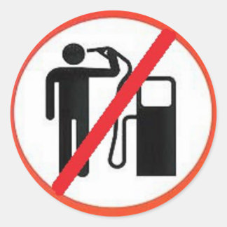 Tu es nicht! runder aufkleber