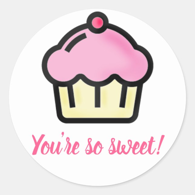 Tu es si gentil ! Stickers Cupcake Saint Valentin (Devant)