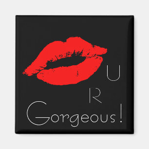 Tu Es Tes Magnifiques Lèvres Rouges Aimant À Bisou
