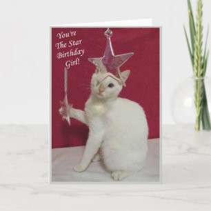 Tu es The Star, Birthday Girl ! Carte d'anniversai