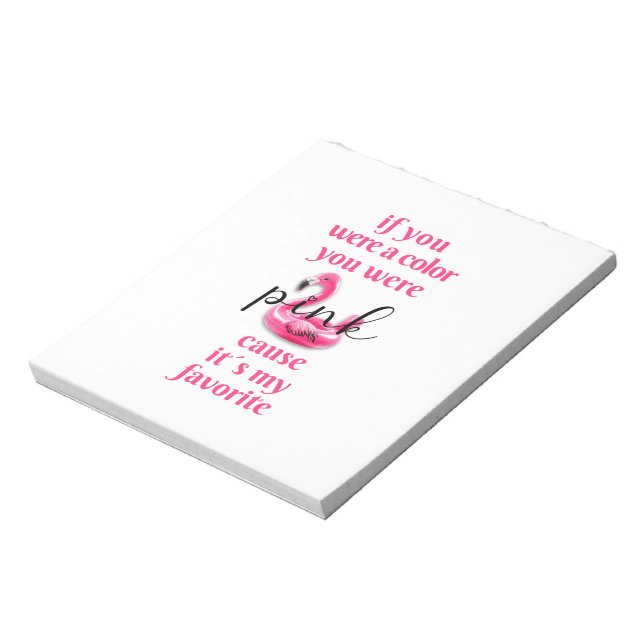 Tu étais rose. Bloc-note (Tourné)