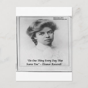 Tu etwas, das dir Angst macht" - Zitat von Eleanor Postkarte
