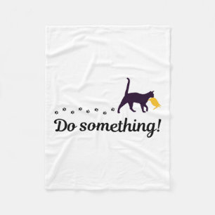 Tu etwas Funny Cat Trump Hair Presidential Ele Fleecedecke